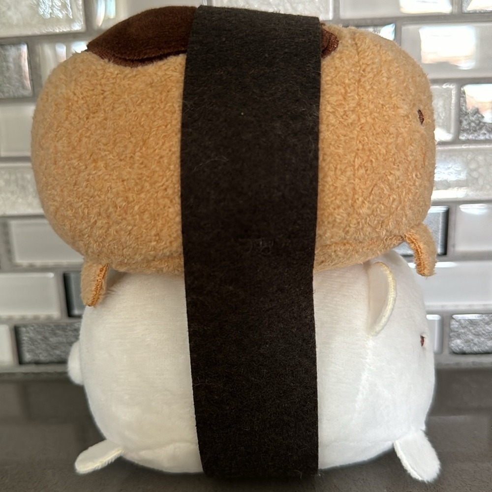 San-X Sumikkogurashi Tonkatsu & Shirokuma Sushi Plush / Kawaii / 6” / Rare / NEW - Picture 4 of 14
